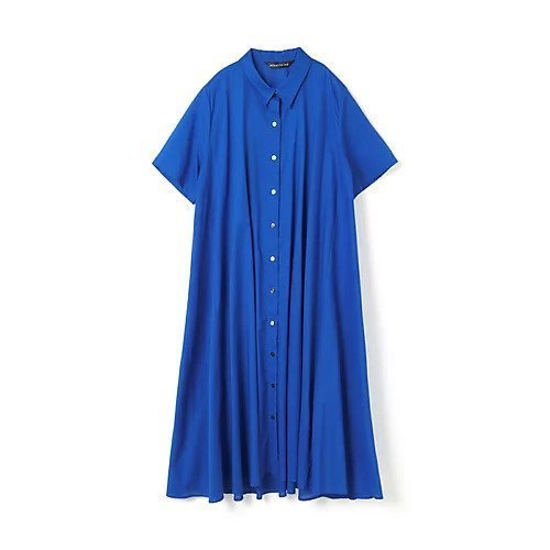 【ミズイロ インド/mizuiro ind】のハーフスリーブフレアシャツワンピース インテリア・キッズ・メンズ・レディースファッション・服の通販 founy(ファニー) 　ファッション　Fashion　レディースファッション　WOMEN　ワンピース　Dress　シャツワンピース　Shirt Dresses　フレア　Flare　ボトム　Bottom　レギュラー　Regular　エレガント 上品　Elegant　ブルー|ID: prp329100004541289 ipo3291000000032085825