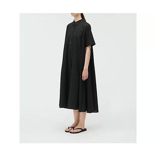【ミズイロ インド/mizuiro ind】のハーフスリーブフレアシャツワンピース 人気、トレンドファッション・服の通販 founy(ファニー) 　ファッション　Fashion　レディースファッション　WOMEN　ワンピース　Dress　シャツワンピース　Shirt Dresses　フレア　Flare　ボトム　Bottom　レギュラー　Regular　エレガント 上品　Elegant　other-3|ID: prp329100004541289 ipo3291000000032085828