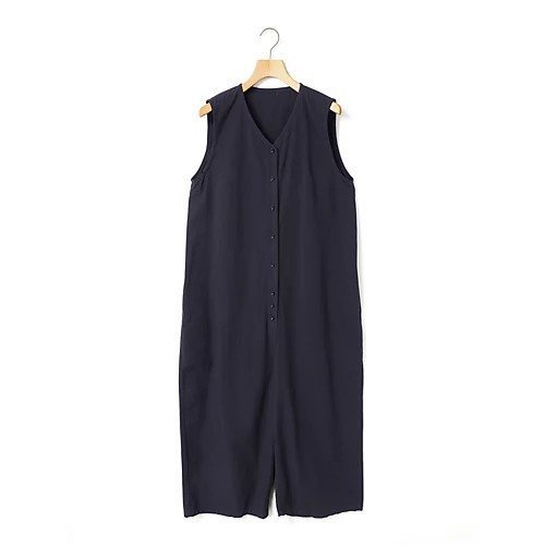 【ミディウミ/MidiUmi】のHOME オールインワン インテリア・キッズ・メンズ・レディースファッション・服の通販 founy(ファニー) 　ファッション　Fashion　レディースファッション　Fashion for Women　ワンピース　Dresses　オールインワン・ワンピース　Dresses and Jumpsuits　オーガニック　Organic Cotton　シンプル　Simple, Minimal　タンク　Tank Top, Sleeveless Top　ノースリーブ　Sleeveless, No-Sleeve　フロント　Front, Front Design　ロング　Long, Long-Length　ワッシャー　Washer, Crinkled Finish　人気　Popular, Best Seller　夏　Summer　ネイビー|ID: prp329100004541297 ipo3291000000032348073