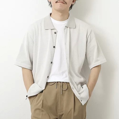 【ノーリーズ グッドマン/NOLLEY'S goodman / MEN】の【SIX FUNCTIONS】ウォッシャブル コースボーダーニットシャツ 25SS インテリア・キッズ・メンズ・レディースファッション・服の通販 founy(ファニー) 　ファッション　Fashion　メンズファッション　Men's Style Online　2025年　2025　2025春夏・S/S　Ss,Spring/Summer,2025　ウォッシャブル　Washable　ショーツ　Shorts　シンプル　Simple　デニム　Denim　リラックス　Relax　吸水　Water Absorption　抗菌　Antibacterial　ベージュ系その他|ID: prp329100004541322 ipo3291000000032086046