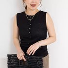 【ノーリーズ/NOLLEY'S】の《アンサンブル対応》シアーワッフルヘンリーノースリーブ2WAYプルオーバーカットソー ブラック|ID: prp329100004541408 ipo3291000000032086773