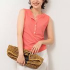 【ノーリーズ/NOLLEY'S】の《アンサンブル対応》シアーワッフルヘンリーノースリーブ2WAYプルオーバーカットソー ピンク|ID: prp329100004541408 ipo3291000000032086775