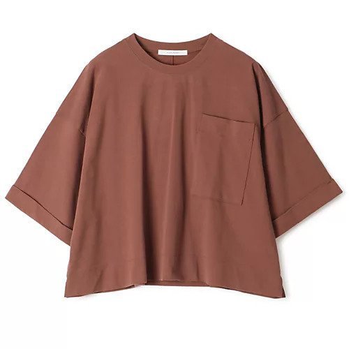 【プレインピープル/PLAIN PEOPLE】のオーガニック天竺ショート丈プルオーバー インテリア・キッズ・メンズ・レディースファッション・服の通販 founy(ファニー) 　ファッション　Fashion　レディースファッション　WOMEN　トップス・カットソー　Tops/Tshirt　プルオーバー　Pullover　オーガニック　Organic　ショート　Short　シンプル　Simple　ジャージ　Jersey　洗える　Washable　マロン|ID: prp329100004542704 ipo3291000000032100003