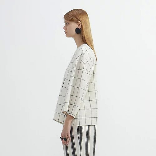 【プレインピープル/PLAIN PEOPLE】のウィンドウペンプルオーバー 人気、トレンドファッション・服の通販 founy(ファニー) 　ファッション　Fashion　レディースファッション　WOMEN　トップス・カットソー　Tops/Tshirt　プルオーバー　Pullover　リネン　Linen　レトロ　Retro　other-2|ID: prp329100004542706 ipo3291000000032100023