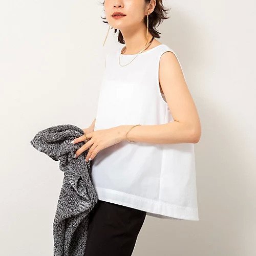 【ノーリーズ/NOLLEY'S】のエクセルテックタンブラーノースリーブブラウス インテリア・キッズ・メンズ・レディースファッション・服の通販 founy(ファニー) 　ファッション　Fashion　レディースファッション　Fashion for Women　トップス・カットソー　Cut & Sew Tops　キャミソール&ノースリーブ　Camisoles & Sleeveless Tops　シャツ・ブラウス・オフィスカジュアル　Elegant Blouses & Button-Ups　2025年　2025　2025春夏・S/S　Spring/Summer 2025 SS25　インナー　Innerwear　シンプル　Simple, Minimal　ホワイト|ID: prp329100004542709 ipo3291000000032100040