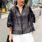 【ノーリーズ/NOLLEY'S】の【WEB限定カラーあり】シアーラミー袖バルーンブラウス ブラック|ID: prp329100004542710 ipo3291000000032186453
