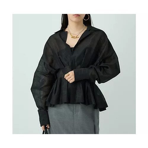 【カオス/Chaos】のエラルドブラウス インテリア・キッズ・メンズ・レディースファッション・服の通販 founy(ファニー) 　ファッション　Fashion　レディースファッション　WOMEN　トップス・カットソー　Tops/Tshirt　シャツ/ブラウス　Shirts/Blouses　2025年　2025　2025春夏・S/S　Ss,Spring/Summer,2025　カフス　Cuffs　フロント　Front　夏　Summer　ブラック|ID: prp329100004542711 ipo3291000000032100052