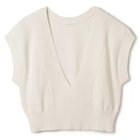 【プレインピープル/PLAIN PEOPLE】のコットンニットショートベスト ホワイト|ID: prp329100004542712 ipo3291000000032100060