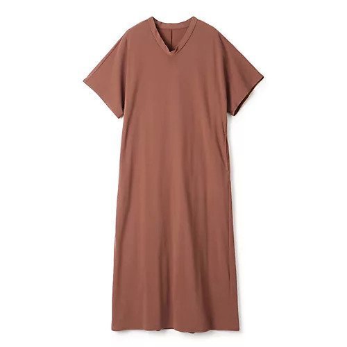 【プレインピープル/PLAIN PEOPLE】のオーガニック天竺ドルマン半袖ワンピース インテリア・キッズ・メンズ・レディースファッション・服の通販 founy(ファニー) 　ファッション　Fashion　レディースファッション　WOMEN　ワンピース　Dress　オーガニック　Organic　ジャージ　Jersey　ロング　Long　半袖　Short Sleeve　洗える　Washable　マロン|ID: prp329100004542719 ipo3291000000032100122