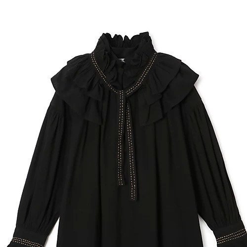 【プレインピープル/PLAIN PEOPLE】のCRIMBED COTTONワンピース 人気、トレンドファッション・服の通販 founy(ファニー) 　ファッション　Fashion　レディースファッション　WOMEN　ワンピース　Dress　おすすめ　Recommend　インド　India　スタンド　Stand　ラッフル　Raffle　ロング　Long　洗える　Washable　other-3|ID: prp329100004542720 ipo3291000000032100130