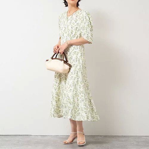 【ノーリーズソフィー/NOLLEY'S sophi】のミモザプリントチューリップスリーブワンピース インテリア・キッズ・メンズ・レディースファッション・服の通販 founy(ファニー) 　ファッション　Fashion　レディースファッション　WOMEN　ワンピース　Dress　2025年　2025　2025春夏・S/S　Ss,Spring/Summer,2025　おすすめ　Recommend　ジャケット　Jacket　ホワイト系その他2|ID: prp329100004542722 ipo3291000000032100137