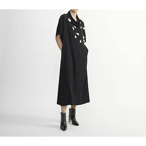 【プレインピープル/PLAIN PEOPLE】のバックサテンジョーゼットオフスタンドカラー半袖ロングワンピース インテリア・キッズ・メンズ・レディースファッション・服の通販 founy(ファニー) https://founy.com/ ファッション Fashion レディースファッション WOMEN ワンピース Dress サテン Satin シンプル Simple ドレープ Drape ロング Long 半袖 Short Sleeve 夏 Summer |ID: prp329100004542723 ipo3291000000032100144