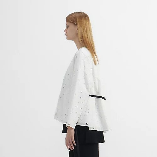 【プレインピープル/PLAIN PEOPLE】のシナプスレースショートジャケット 人気、トレンドファッション・服の通販 founy(ファニー) 　ファッション　Fashion　レディースファッション　WOMEN　アウター　Coat Outerwear　ジャケット　Jackets　ショート　Short　ジャケット　Jacket　フェミニン　Feminine　モダン　Modern　リボン　Ribbon　レース　Race　洗える　Washable　other-3|ID: prp329100004542730 ipo3291000000032100209