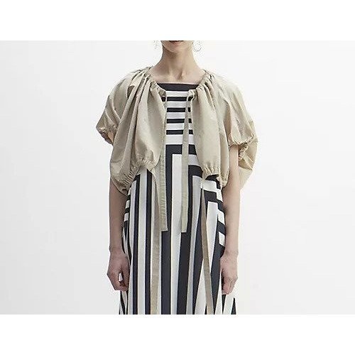 【プレインピープル/PLAIN PEOPLE】のタフタギャザージャケット 人気、トレンドファッション・服の通販 founy(ファニー) 　ファッション　Fashion　レディースファッション　WOMEN　アウター　Coat Outerwear　ジャケット　Jackets　インナー　Inner　ギャザー　Gather　コンパクト　Compact　ジャケット　Jacket　スリーブ　Sleeve　タフタ　Taffeta　リボン　Ribbon　other-2|ID: prp329100004542731 ipo3291000000032100213
