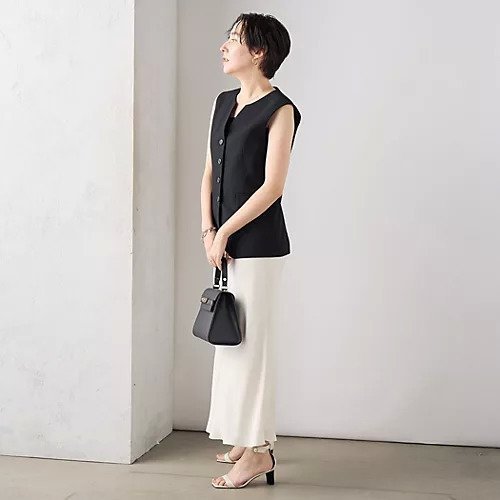 【ノーリーズソフィー/NOLLEY'S sophi】のブッチャーベスト 人気、トレンドファッション・服の通販 founy(ファニー) 　ファッション　Fashion　レディースファッション　WOMEN　アウター　Coat Outerwear　トップス・カットソー　Tops/Tshirt　ベスト/ジレ　Gilets/Vests　2025年　2025　2025春夏・S/S　Ss,Spring/Summer,2025　おすすめ　Recommend　オケージョン　Occasion　コンパクト　Compact　ベスト　Vest　ボトム　Bottom　ワイド　Wide　エレガント 上品　Elegant　ビジネス 仕事 通勤　Business　other-3|ID: prp329100004544561 ipo3291000000032113190