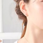 【フィービィー/phoebe】の【金属アレルギー対応】【痛くないシリーズ】クロスフープクリスタルループフィットイヤリング ゴールド ゴールド|ID: prp329100004544579 ipo3291000000032113260