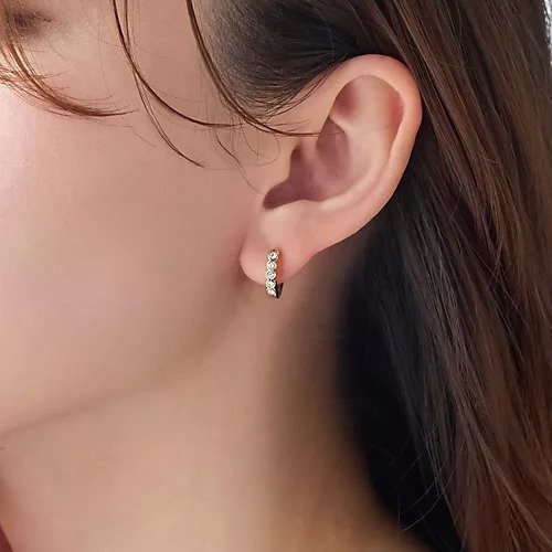 【フィービィー/phoebe】の【金属アレルギー対応/痛くないシリーズ】プチベゼルフープライトフィットイヤリング ゴールド 人気、トレンドファッション・服の通販 founy(ファニー) 　ファッション　Fashion　レディースファッション　Fashion for Women　ジュエリー　Jewelry　ファッションリング　Fashion Rings　イヤリング・フープ・ドロップタイプ　Hoop, Drop & Clip Earrings　おすすめ　Recommended / Our Picks　イヤリング　Earrings　イヤーカフ　Ear Cuffs　ストレート　Straight, Straight Cut　ビジュー　Bijou, Jewel-like Accent　フープ　Hoop, Hoop Earrings　軽量　Lightweight, Ultra Light　other-2|ID: prp329100004544585 ipo3291000000032113285