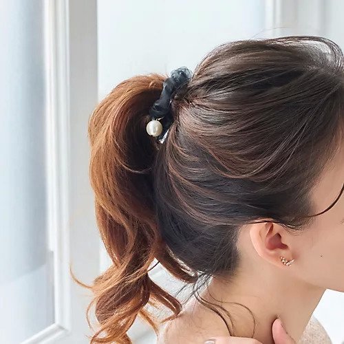 【フィービィー/phoebe】のパールシュシュヘアブレス ブラック インテリア・キッズ・メンズ・レディースファッション・服の通販 founy(ファニー) https://founy.com/ ファッション Fashion レディースファッション WOMEN シュシュ / ヘアアクセ Hair Accessories オーガンジー Organdy ギャザー Gather シアー Sheer パール Pearl フォーマル Formal |ID: prp329100004544587 ipo3291000000032113291