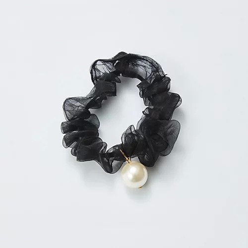 【フィービィー/phoebe】のパールシュシュヘアブレス ブラック 人気、トレンドファッション・服の通販 founy(ファニー) 　ファッション　Fashion　レディースファッション　WOMEN　シュシュ / ヘアアクセ　Hair Accessories　オーガンジー　Organdy　ギャザー　Gather　シアー　Sheer　パール　Pearl　フォーマル　Formal　other-2|ID: prp329100004544587 ipo3291000000032113293