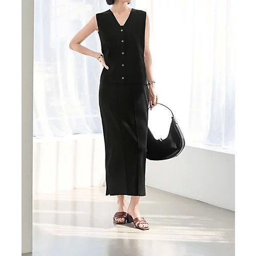 【スタイルデリ/STYLE DELI】の【LUXE】シャリ感ソウバリニットスカート 人気、トレンドファッション・服の通販 founy(ファニー) 　ファッション　Fashion　レディースファッション　WOMEN　スカート　Skirt　春　Spring　サマー　Summer　シンプル　Simple　スリット　Slit　セットアップ　Set Up　ベスト　Vest　ペンシル　Pencil　ポケット　Pocket　ループ　Loop　S/S・春夏　Ss・Spring/Summer　夏　Summer　other-2|ID: prp329100004546628 ipo3291000000032124856