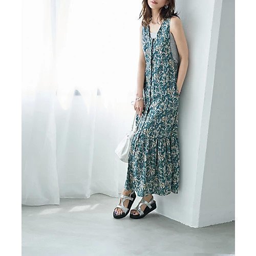 【スタイルデリ/STYLE DELI】の【LUXE】ジャンスカ型プリントワンピース 人気、トレンドファッション・服の通販 founy(ファニー) 　ファッション　Fashion　レディースファッション　WOMEN　ワンピース　Dress　インナー　Inner　オレンジ　Orange　くるぶし　Ankle　カットソー　Cut And Sew　カーディガン　Cardigan　ギャザー　Gather　サマー　Summer　ジャケット　Jacket　スクエア　Square　スリット　Slit　タンク　Tank　ダメージ　Damage　パターン　Pattern　フロント　Front　プリント　Print　ボトム　Bottom　ポケット　Pocket　マーメイド　Mermaid　ラップ　Wrap　リゾート　Resort　ロング　Long　おすすめ　Recommend　夏　Summer　other-2|ID: prp329100004546630 ipo3291000000032124864