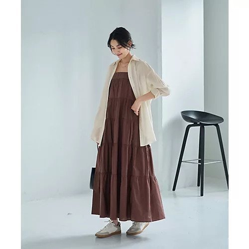 【スタイルデリ/STYLE DELI】の【LUXE】コットンティアードベアワンピース 人気、トレンドファッション・服の通販 founy(ファニー) 　ファッション　Fashion　レディースファッション　WOMEN　ワンピース　Dress　くるぶし　Ankle　キャミソール　Camisole　ジャケット　Jacket　スリット　Slit　タンク　Tank　ダメージ　Damage　ペチコート　Petticoat　ポケット　Pocket　リゾート　Resort　ロング　Long　おすすめ　Recommend　夏　Summer　エレガント 上品　Elegant　ビジネス 仕事 通勤　Business　 other-1|ID: prp329100004546631 ipo3291000000032124866