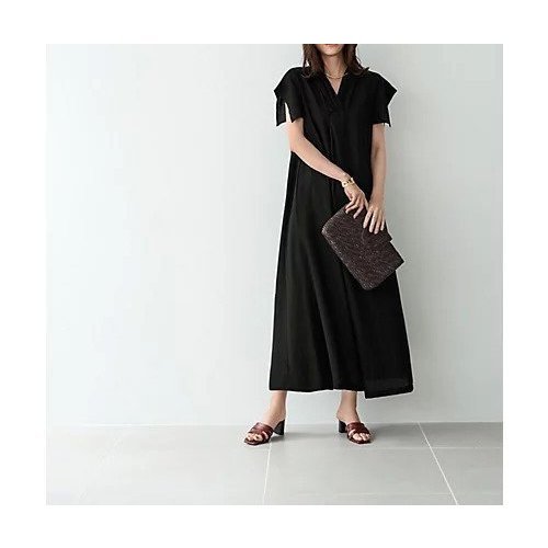 【スタイルデリ/STYLE DELI】のリネン混ひねりVネックワンピース 人気、トレンドファッション・服の通販 founy(ファニー) 　ファッション　Fashion　レディースファッション　WOMEN　ワンピース　Dress　春　Spring　カーディガン　Cardigan　キャップ　Cap　ギャザー　Gather　ジャケット　Jacket　スニーカー　Sneakers　スリット　Slit　スリーブ　Sleeve　定番　Standard　フォルム　Form　フロント　Front　ブルゾン　Blouson　ポケット　Pocket　リネン　Linen　リュック　Ruck Sack　ループ　Loop　ロング　Long　S/S・春夏　Ss・Spring/Summer　夏　Summer　エレガント 上品　Elegant　ビジネス 仕事 通勤　Business　 other-1|ID: prp329100004546634 ipo3291000000032124879