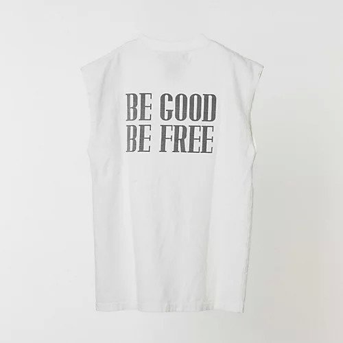 【マルティニーク/martinique】の《別注》《WEB限定》【REMI RELIEF/レミ レリーフ】16天竺N/S-T BE GOOD BE FREE 人気、トレンドファッション・服の通販 founy(ファニー) 　ファッション　Fashion　レディースファッション　Fashion for Women　アメリカン　American Style　コンパクト　Compact, Small Size　ノースリーブ　Sleeveless, No-Sleeve　プリント　Print, Printed Pattern　ベーシック　Basic, Essential　ヴィンテージ　Vintage Style　別注　Limited Edition, Custom Order　other-2|ID: prp329100004547694 ipo3291000000032137663