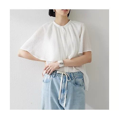 【ウィムガゼット/Whim Gazette】のケープブラウス 人気、トレンドファッション・服の通販 founy(ファニー) 　ファッション　Fashion　レディースファッション　WOMEN　トップス・カットソー　Tops/Tshirt　シャツ/ブラウス　Shirts/Blouses　2025年　2025　2025春夏・S/S　Ss,Spring/Summer,2025　エアリー　Airy　エレガント 上品　Elegant　ボトム　Bottom　other-2|ID: prp329100004547707 ipo3291000000032137749