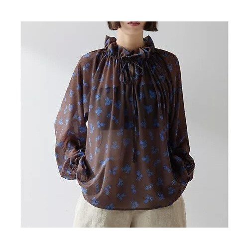 【ウィムガゼット/Whim Gazette】のシアーフラワーギャザーブラウス インテリア・キッズ・メンズ・レディースファッション・服の通販 founy(ファニー) https://founy.com/ ファッション Fashion レディースファッション Fashion for Women トップス・カットソー Cut & Sew Tops シャツ・ブラウス・オフィスカジュアル Elegant Blouses & Button-Ups ヴィンテージ Vintage Style シアー Sheer, See-Through シフォン Chiffon, Lightweight Fabric ストレッチ Stretch, Stretchy Fabric セットアップ Set-Up, Coordinated Outfit デニム Denim, Jeans Material おすすめ Recommended / Our Picks エレガント 上品 Elegant 2025年 2025 2025春夏・S/S Spring/Summer 2025 SS25 |ID: prp329100004547710 ipo3291000000032137759