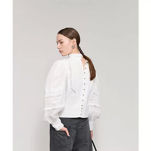 【カオス/Chaos】のエッサウィラブラウス 人気、トレンドファッション・服の通販 founy(ファニー) 　ファッション　Fashion　レディースファッション　WOMEN　トップス・カットソー　Tops/Tshirt　シャツ/ブラウス　Shirts/Blouses　2025年　2025　2025春夏・S/S　Ss,Spring/Summer,2025　おすすめ　Recommend　インド　India　デニム　Denim　ラグジュアリー　Luxury　レース　Race　羽織　Haori　other-3|ID: prp329100004547713 ipo3291000000032137784