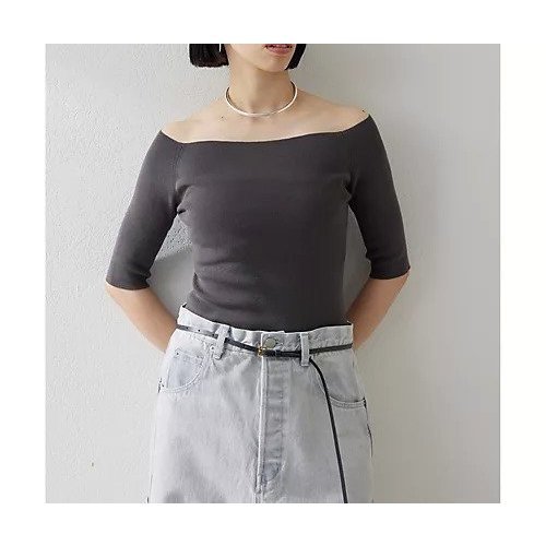 【ウィムガゼット/Whim Gazette】の【THE PAUSE】オフショルハーフスリーブプルオーバー 人気、トレンドファッション・服の通販 founy(ファニー) 　ファッション　Fashion　レディースファッション　WOMEN　トップス・カットソー　Tops/Tshirt　プルオーバー　Pullover　インナー　Inner　オフショルダー　Off Shoulder　ヴィンテージ　Vintage　クール　Cool　グラデーション　Gradation　シンプル　Simple　ジャケット　Jacket　ストレッチ　Stretch　スマート　Smart　フィット　Fit　半袖　Short Sleeve　ミラノリブ　Milan Ribs　ワイド　Wide　ワーク　Work　エレガント 上品　Elegant　2025年　2025　2025春夏・S/S　Ss,Spring/Summer,2025　 other-1|ID: prp329100004547719 ipo3291000000032137815