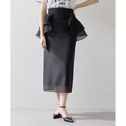 【ウィムガゼット/Whim Gazette】のフリルタイトスカート 人気、トレンドファッション・服の通販 founy(ファニー) 　ファッション　Fashion　レディースファッション　Fashion for Women　スカート　Skirts　2025年　2025　2025春夏・S/S　Spring/Summer 2025 SS25　おすすめ　Recommended / Our Picks　オーガンジー　Organza Fabric　タイトスカート　Pencil Skirt, Tight Skirt　フリル　Frill, Ruffle　ボトム　Bottoms, Lower Wear　エレガント 上品　Elegant　 other-1|ID: prp329100004547727 ipo3291000000032137870