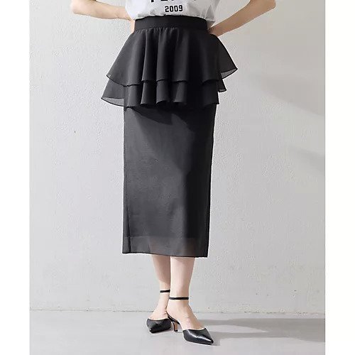 【ウィムガゼット/Whim Gazette】のフリルタイトスカート 人気、トレンドファッション・服の通販 founy(ファニー) 　ファッション　Fashion　レディースファッション　Fashion for Women　スカート　Skirts　2025年　2025　2025春夏・S/S　Spring/Summer 2025 SS25　おすすめ　Recommended / Our Picks　オーガンジー　Organza Fabric　タイトスカート　Pencil Skirt, Tight Skirt　フリル　Frill, Ruffle　ボトム　Bottoms, Lower Wear　エレガント 上品　Elegant　other-3|ID: prp329100004547727 ipo3291000000032137875
