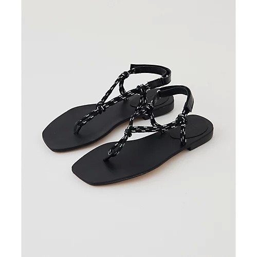 【ウィムガゼット/Whim Gazette】の【Hoaw.】ロープフラットサンダル 人気、トレンドファッション・服の通販 founy(ファニー) 　ファッション　Fashion　レディースファッション　WOMEN　2025年　2025　2025春夏・S/S　Ss,Spring/Summer,2025　アクセサリー　Accessories　サンダル　Sandals　シューズ　Shoes　スポーティ　Sporty　フラット　Flat　モノトーン　Monotone　ラップ　Wrap　リゾート　Resort　other-2|ID: prp329100004547746 ipo3291000000032138002