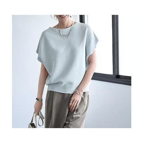【スタイルデリ/STYLE DELI】のラウンドシェイプサマーニットトップスB インテリア・キッズ・メンズ・レディースファッション・服の通販 founy(ファニー) 　ファッション　Fashion　レディースファッション　WOMEN　トップス・カットソー　Tops/Tshirt　ニット　Knit Tops　イエロー　Yellow　インナー　Inner　軽量　Lightweight　シンプル　Simple　スリット　Slit　人気　Popularity　バランス　Balance　パステル　Pastel　フォルム　Form　ポケット　Pocket　半袖　Short Sleeve　ラウンド　Round　夏　Summer　エレガント 上品　Elegant　ギフト プレゼント　Gift Present　ブルーグレー|ID: prp329100004547794 ipo3291000000032138663