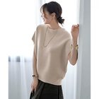 【スタイルデリ/STYLE DELI】のラウンドシェイプサマーニットトップスB ライトベージュ|ID:prp329100004547794