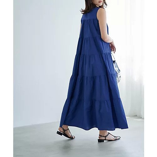 【スタイルデリ/STYLE DELI】の【LUXE】5段ティアードコットンサマードレス 人気、トレンドファッション・服の通販 founy(ファニー) 　ファッション　Fashion　レディースファッション　WOMEN　ワンピース　Dress　ドレス　Party Dresses　くるぶし　Ankle　カーディガン　Cardigan　キャップ　Cap　ギャザー　Gather　軽量　Lightweight　サマー　Summer　ジャケット　Jacket　スニーカー　Sneakers　スリット　Slit　ティアード　Tiered　ドレス　Dress　台形　Trapezoid　ノースリーブ　No Sleeve　フレア　Flare　ペチコート　Petticoat　ポケット　Pocket　リゾート　Resort　ロング　Long　プチプライス・低価格　Affordable　夏　Summer　other-3|ID: prp329100004547798 ipo3291000000032138695