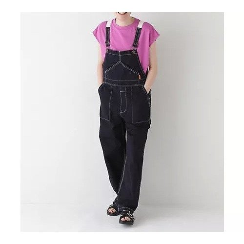 【ヒューマンウーマン/HUMAN WOMAN】のUNIVERSAL OVER ALL コラボ サロペット インテリア・キッズ・メンズ・レディースファッション・服の通販 founy(ファニー) 　ファッション　Fashion　レディースファッション　Fashion for Women　ワンピース　Dresses　サロペット&オールインワン　Dungarees & Jumpsuit Styles　おすすめ　Recommended / Our Picks　コラボ　Collaboration, Collab　サロペット　Overalls, Salopette　スタンダード　Standard, Basic　別注　Limited Edition, Custom Order　ネイビー|ID: prp329100004549133 ipo3291000000032150868