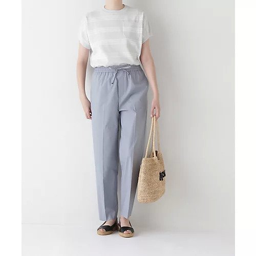 【ヒューマンウーマン/HUMAN WOMAN】のポプリンストレッチドローストリングテーパードパンツ インテリア・キッズ・メンズ・レディースファッション・服の通販 founy(ファニー) https://founy.com/ ファッション Fashion レディースファッション WOMEN パンツ Pants おすすめ Recommend サマー Summer スタンダード Standard ブロード Broad リラックス Relax ロング Long エレガント 上品 Elegant |ID: prp329100004549138 ipo3291000000032150894