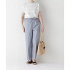 【ヒューマンウーマン/HUMAN WOMAN】のポプリンストレッチドローストリングテーパードパンツ ライトブルー|ID: prp329100004549138 ipo3291000000032150897