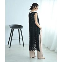【スタイルデリ/STYLE DELI】の【BLK001】鍵編み透かしベストワンピース 人気、トレンドファッション・服の通販 founy(ファニー) ファッション Fashion レディースファッション WOMEN アウター Coat Outerwear カーディガン Cardigan シンプル Simple スカラップ Scalloped スリット Slit 透かし Watermark 定番 Standard ノースリーブ No Sleeve バランス Balance フィット Fit ベスト Vest ボックス Box ミモレ Mimore レース Race ロング Long おすすめ Recommend 夏 Summer 旅行 Travel |ID:prp329100004549141
