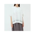 【ミズイロ インド/mizuiro ind】のメッシュミックスワイドプルオーバー オフホワイト|ID: prp329100004550964 ipo3291000000032163807