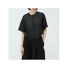 【ミズイロ インド/mizuiro ind】のドットドローストリングシャツ ブラック|ID: prp329100004550989 ipo3291000000032272899