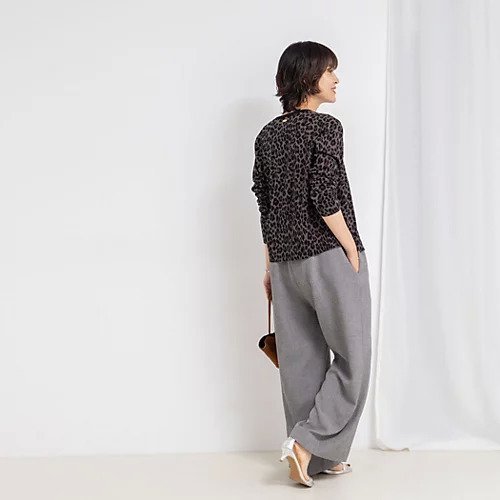 【リエミラー/Rie Miller】の《手洗い可能》ヒョウ柄クルーネックカーディガン 人気、トレンドファッション・服の通販 founy(ファニー) 　ファッション　Fashion　レディースファッション　Ladies' Fashion Online　トップス・カットソー　Tops/Tshirt　カーディガン　Cardigans　2025年　2025　2025春夏・S/S　Ss,Spring/Summer,2025　おすすめ　Recommend　カーディガン　Cardigan　ヒョウ　Leopard　フィット　Fit　プリント　Print　other-3|ID: prp329100004551123 ipo3291000000032166856