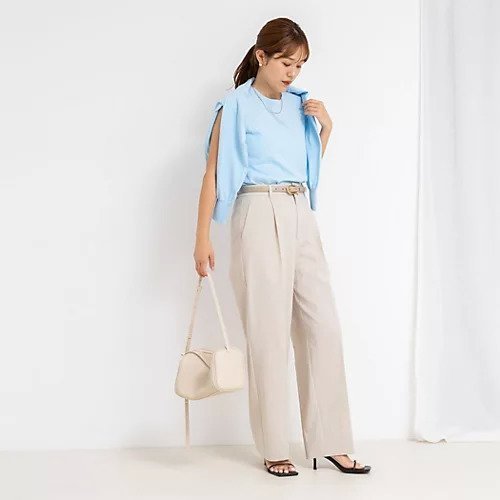 【ノーリーズソフィー/NOLLEY'S sophi】のウォッシャブル麻調ドライシャンタンライトワイドパンツ 人気、トレンドファッション・服の通販 founy(ファニー) 　ファッション　Fashion　レディースファッション　WOMEN　パンツ　Pants　2025年　2025　2025春夏・S/S　Ss,Spring/Summer,2025　ウォッシャブル　Washable　スラックス　Slacks　ワイド　Wide　夏　Summer　other-3|ID: prp329100004551127 ipo3291000000032186384