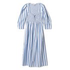 【ガニー/GANNI】のStripe Cotton Open-neck Smock Long Dress Silver Lake Blue|ID: prp329100004551131 ipo3291000000032355166