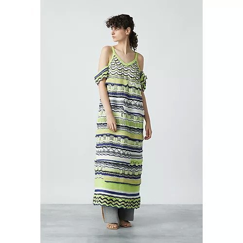 【マラミュート/MALAMUTE】のcrazy knit dress 人気、トレンドファッション・服の通販 founy(ファニー) 　ファッション　Fashion　レディースファッション　Fashion for Women　トップス・カットソー　Cut & Sew Tops　ニット　Knit Tops & Sweaters　ワンピース　Dresses　フォーマル・パーティードレス・結婚式用ドレス　Elegant & Casual Dresses　2023年　2023　2023春夏・S/S　Spring/Summer 2023 SS23　ドレス　Dress, One-Piece　フリル　Frill, Ruffle　夏　Summer　洗える　Machine Washable　透かし　Cut-Out, Lacework　other-2|ID: prp329100004551134 ipo3291000000033513344