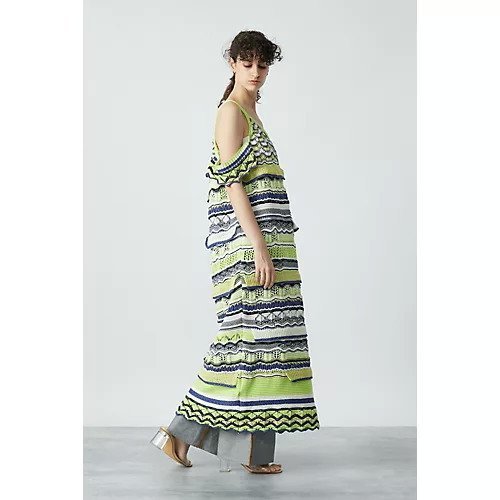 【マラミュート/MALAMUTE】のcrazy knit dress 人気、トレンドファッション・服の通販 founy(ファニー) 　ファッション　Fashion　レディースファッション　Fashion for Women　トップス・カットソー　Cut & Sew Tops　ニット　Knit Tops & Sweaters　ワンピース　Dresses　フォーマル・パーティードレス・結婚式用ドレス　Elegant & Casual Dresses　2023年　2023　2023春夏・S/S　Spring/Summer 2023 SS23　ドレス　Dress, One-Piece　フリル　Frill, Ruffle　夏　Summer　洗える　Machine Washable　透かし　Cut-Out, Lacework　other-3|ID: prp329100004551134 ipo3291000000033513345