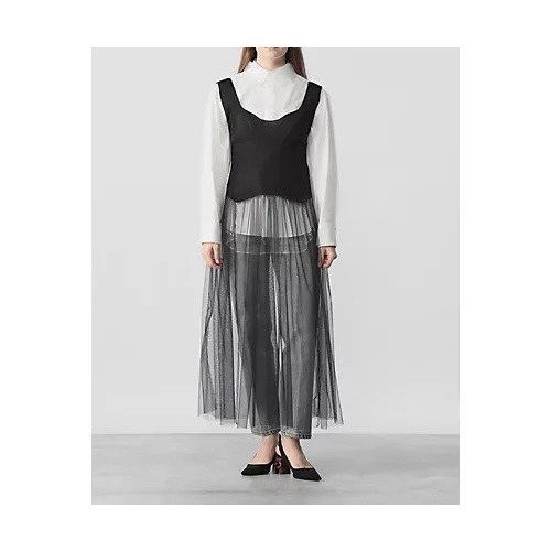 【チカ キサダ/CHIKA KISADA】のタンクトップワンピース 人気、トレンドファッション・服の通販 founy(ファニー) 　ファッション　Fashion　レディースファッション　WOMEN　ワンピース　Dress　2024年　2024　2024春夏・S/S　Ss,Spring/Summer,2024　クラシカル　Classical　コンビ　Combination　タンク　Tank　ドレス　Dress　ドレープ　Drape　モダン　Modern　リブニット　Rib Knit　other-2|ID: prp329100004551138 ipo3291000000032355403